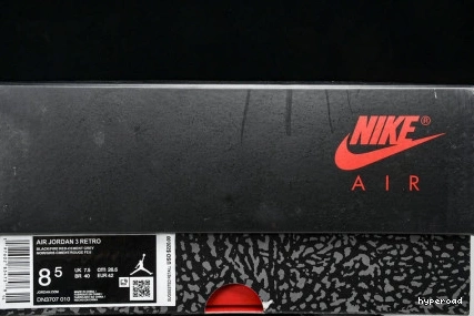 Hyperoad Air OG Cement” Jordan 3 “Black 2024 0824